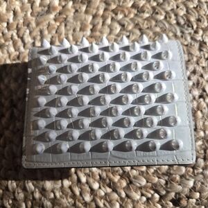 Christian Louboutin White Studded Wallet